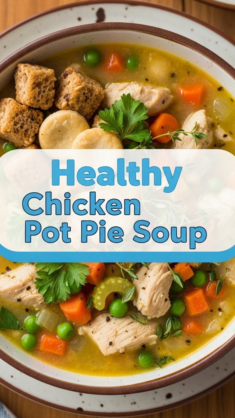 Healthy Chicken Pot Pie Soup