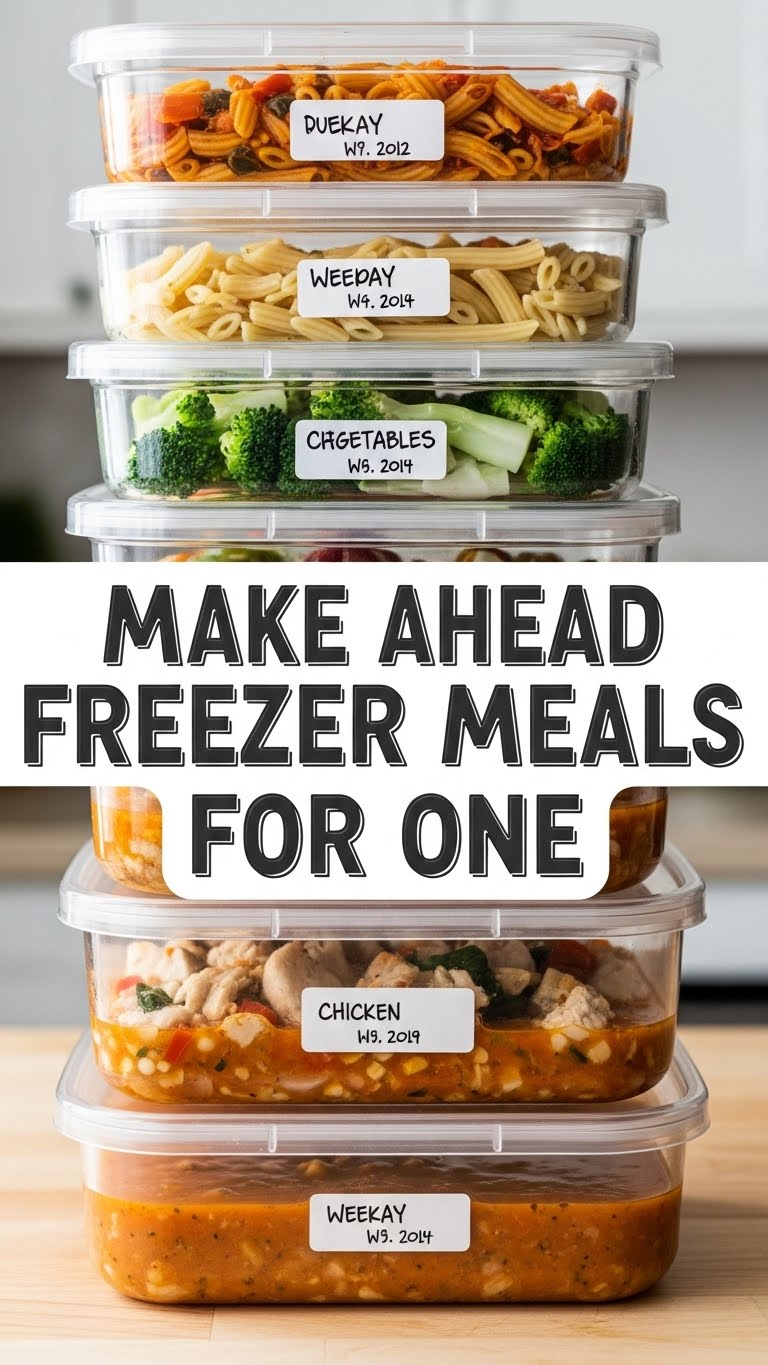 Make Ahead Freezer Meals For One