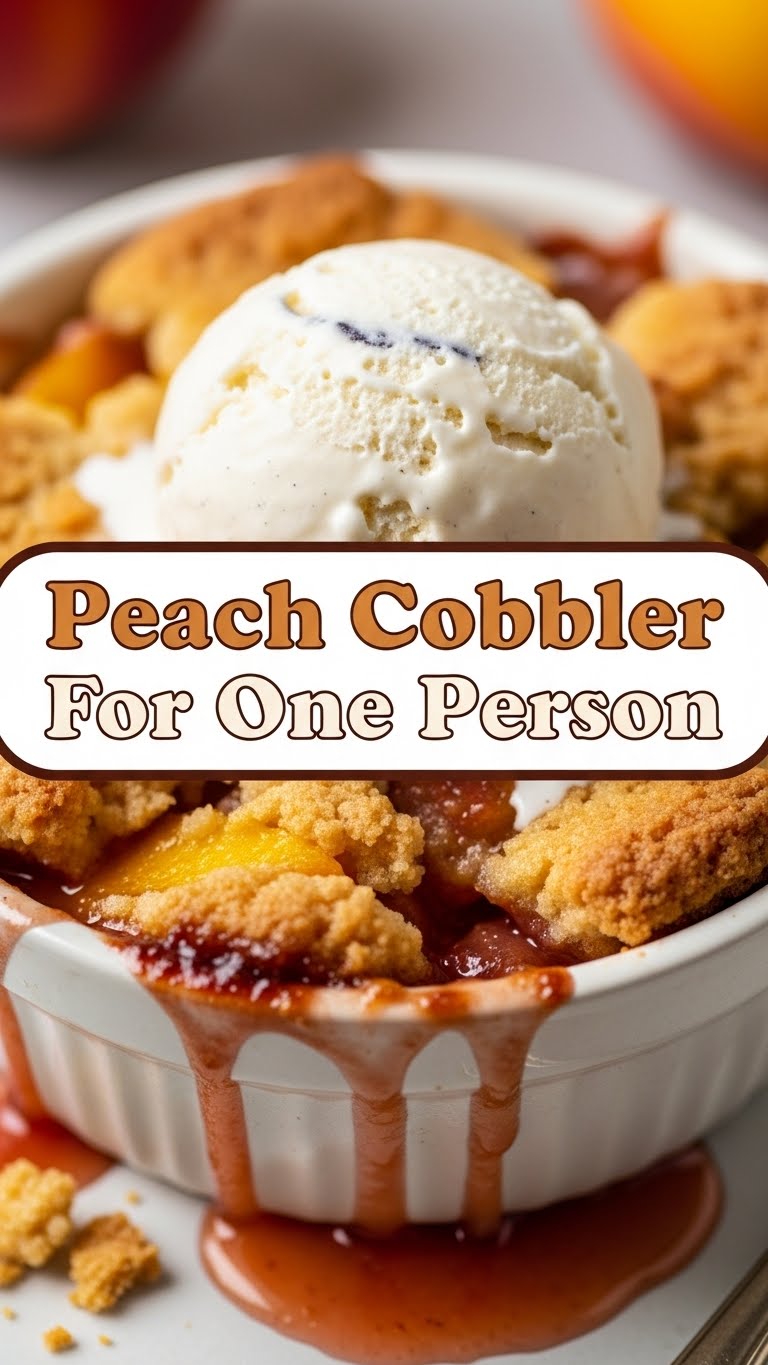 Peach Cobbler For One Person