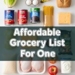Affordable Grocery List For One