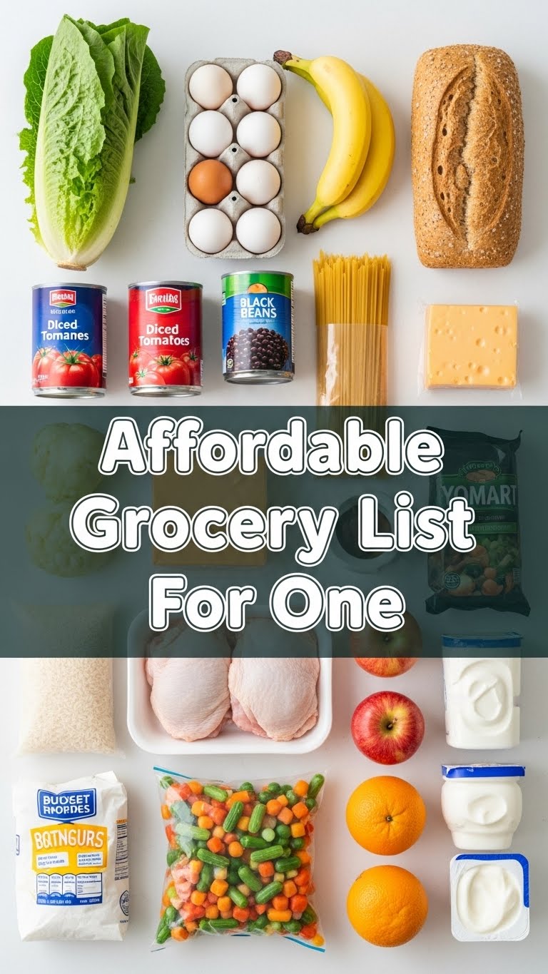Affordable Grocery List For One
