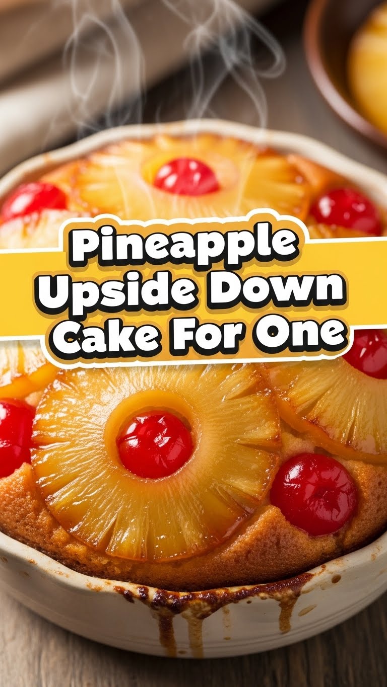 Pineapple Upside Down Cake For One
