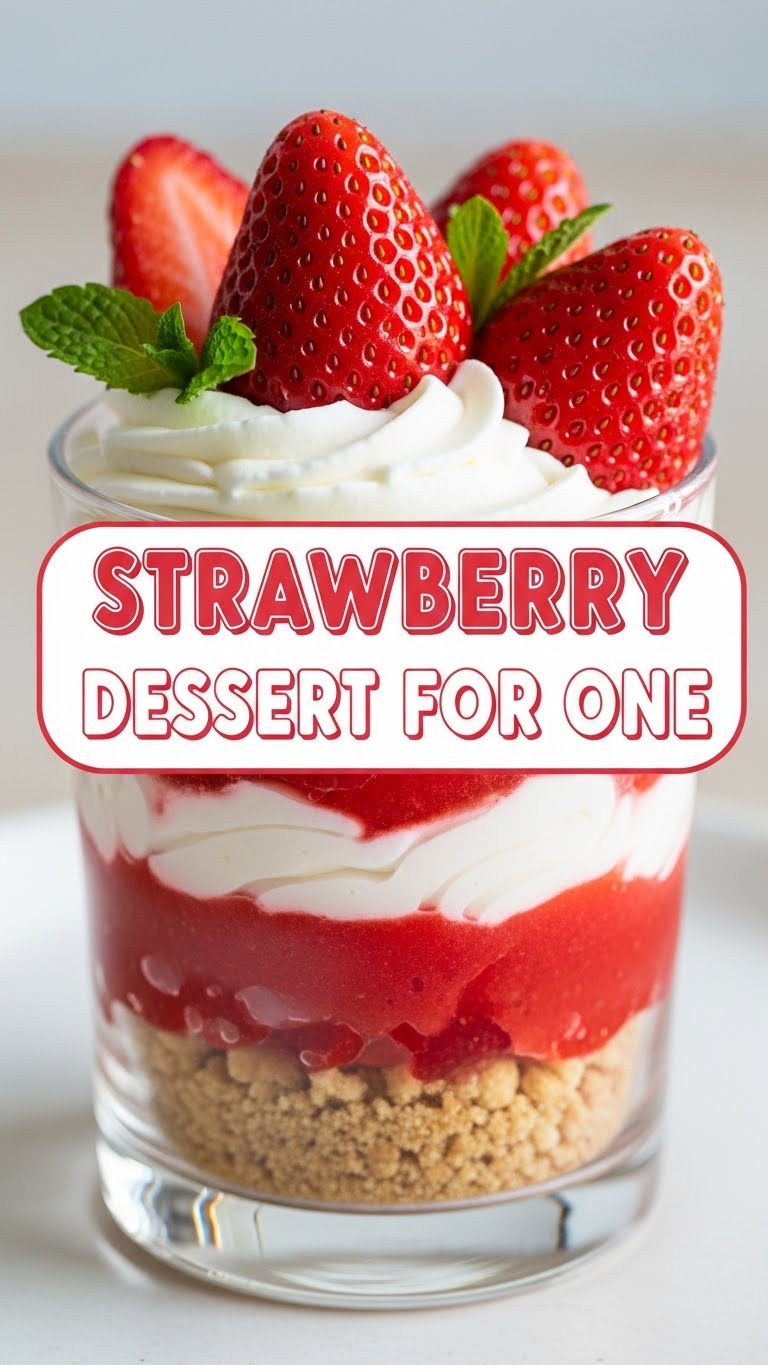 Strawberry Dessert For One