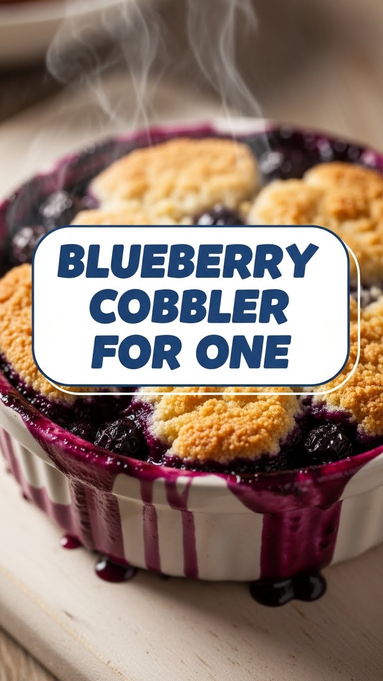 Blueberry Cobbler For One
