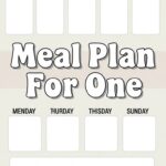 Meal Plan For One