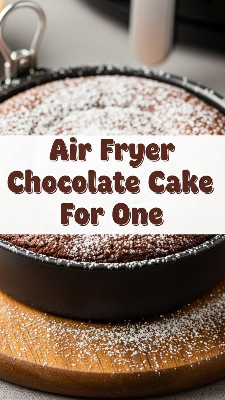 Air Fryer Chocolate Cake For One