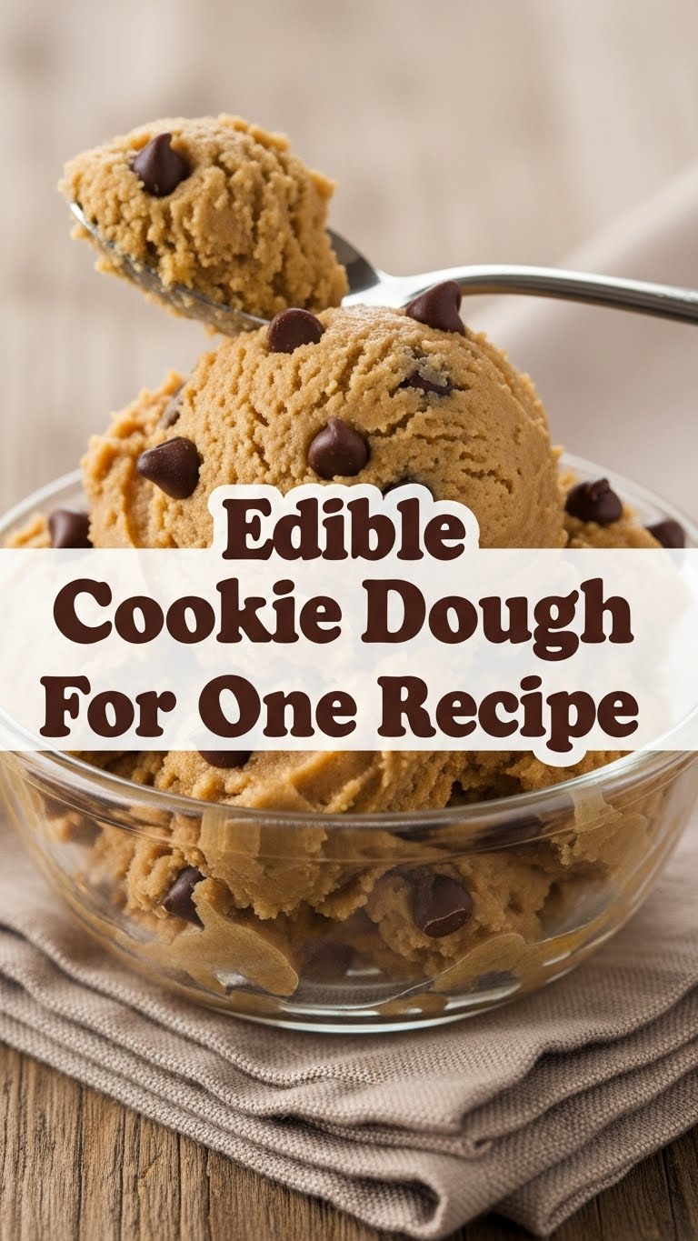 Edible Cookie Dough For One Recipe