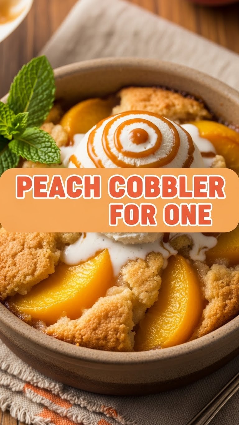 Peach Cobbler For One