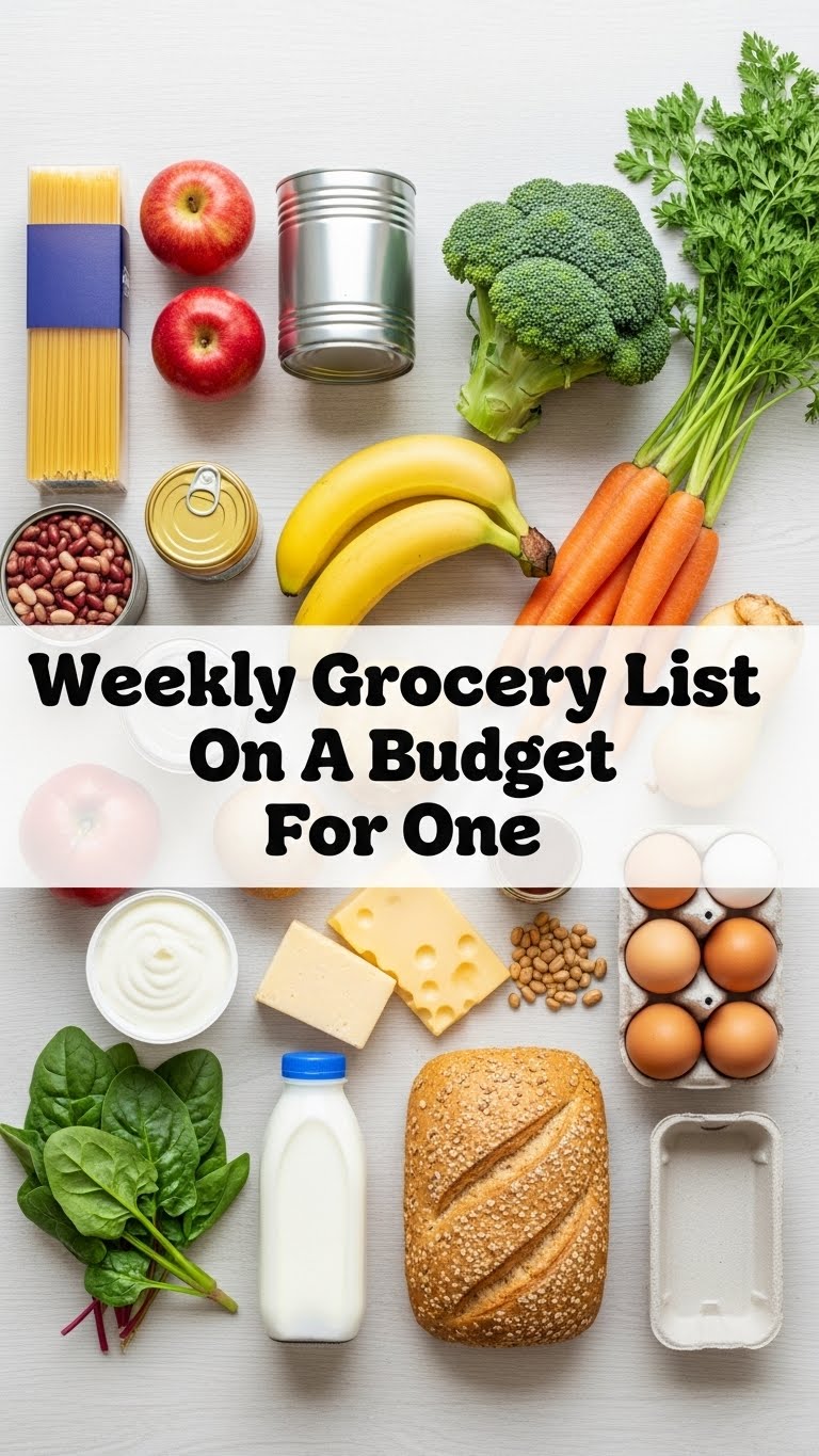 Weekly Grocery List On A Budget For One