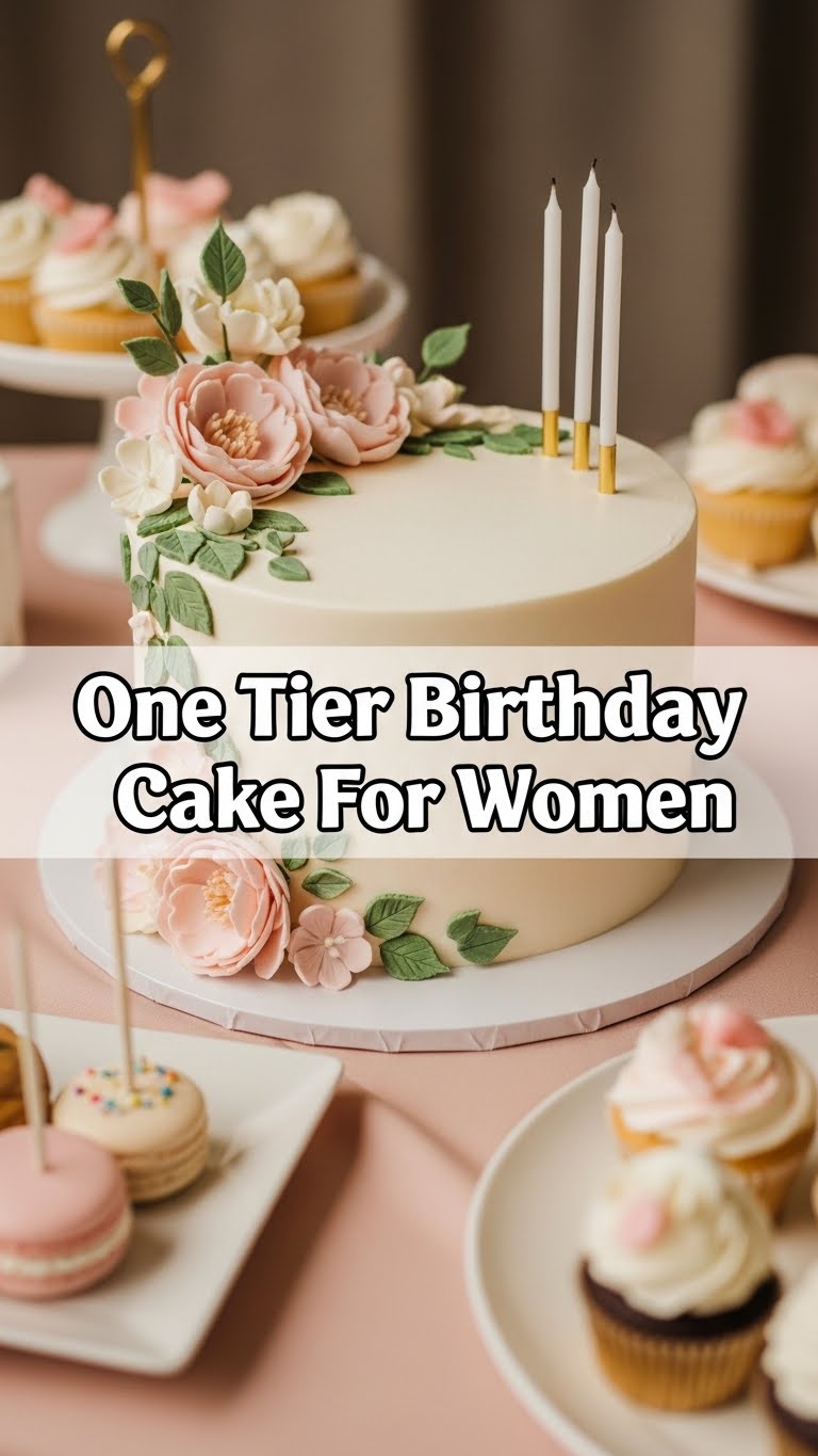 One Tier Birthday Cake For Women