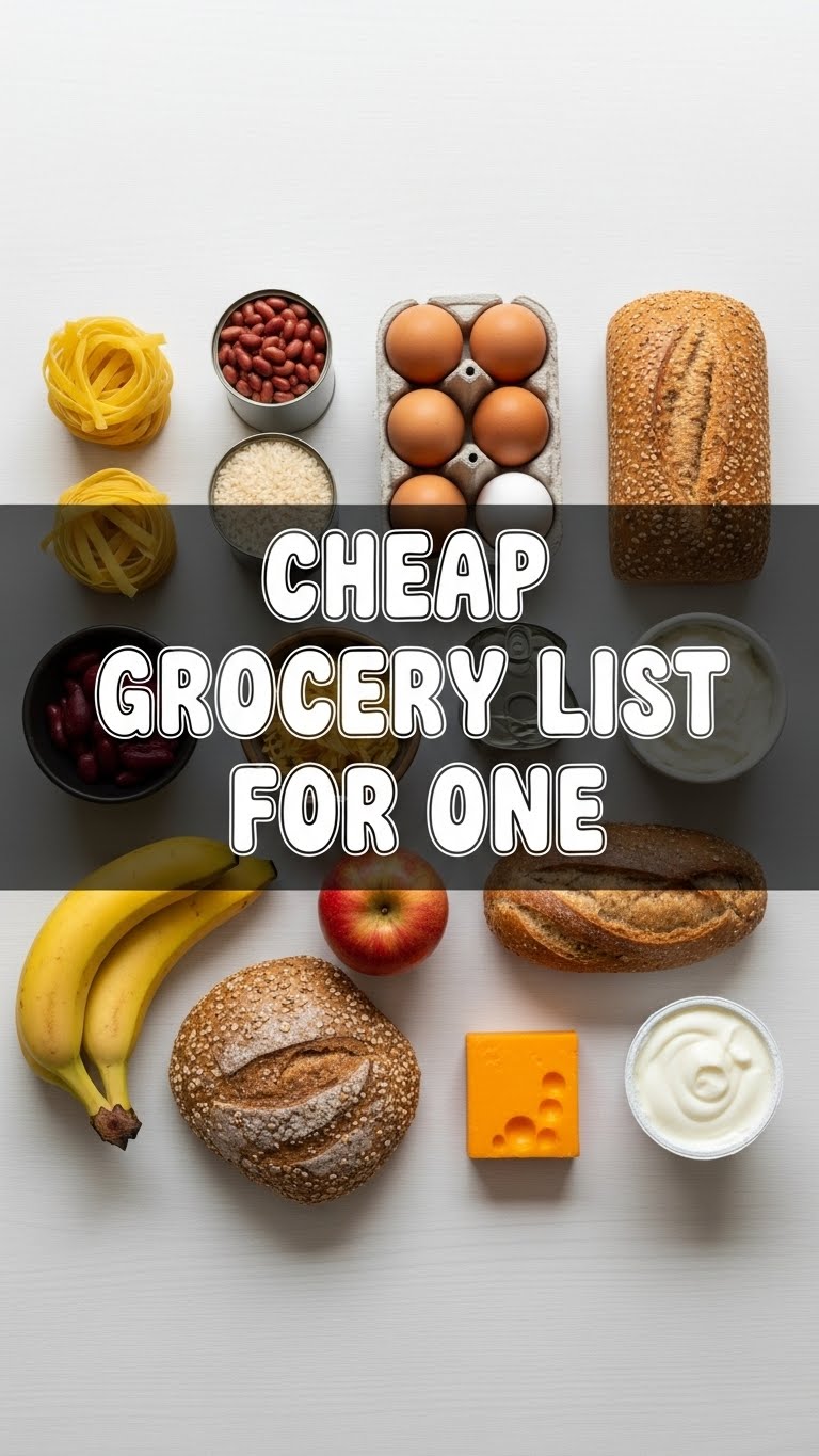 Cheap Grocery List For One