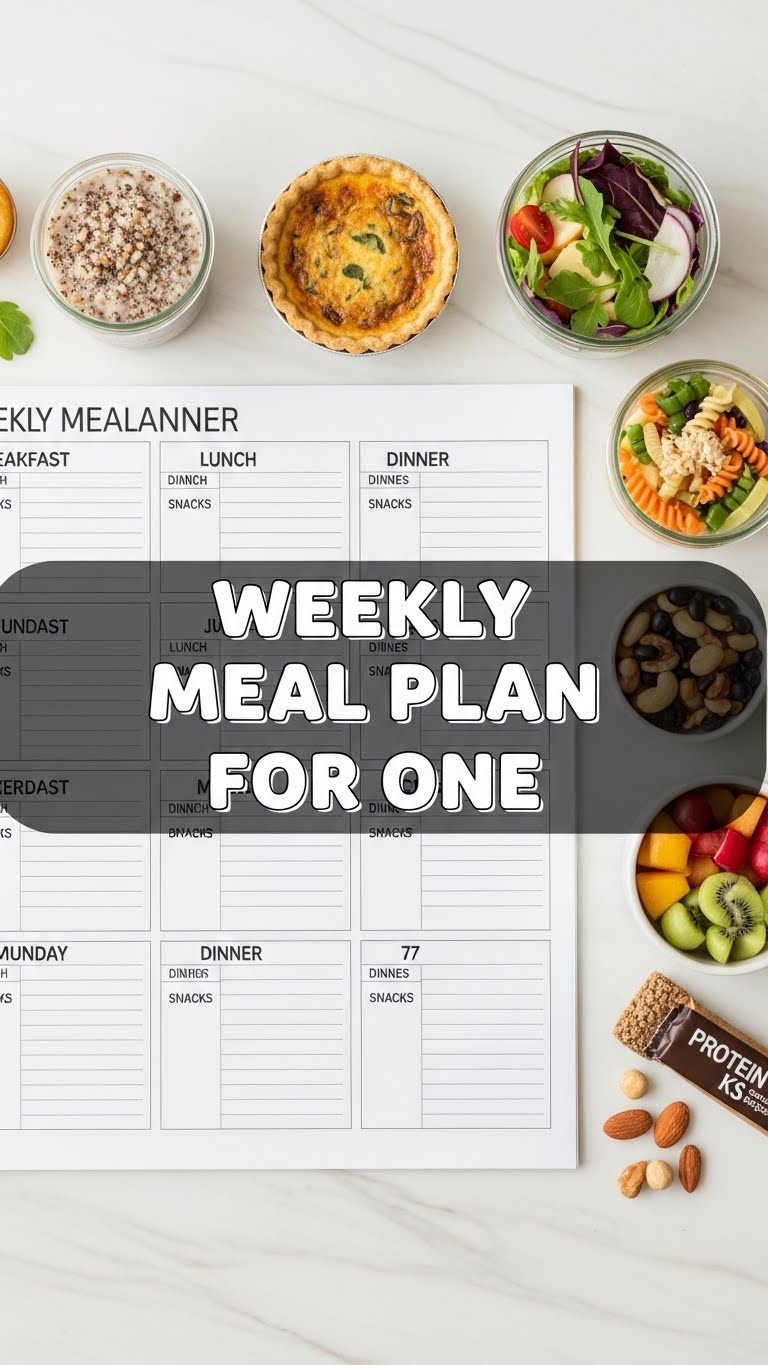 Weekly Meal Plan For One
