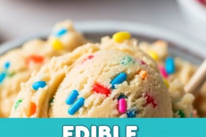 Edible Funfetti Cookie Dough For One