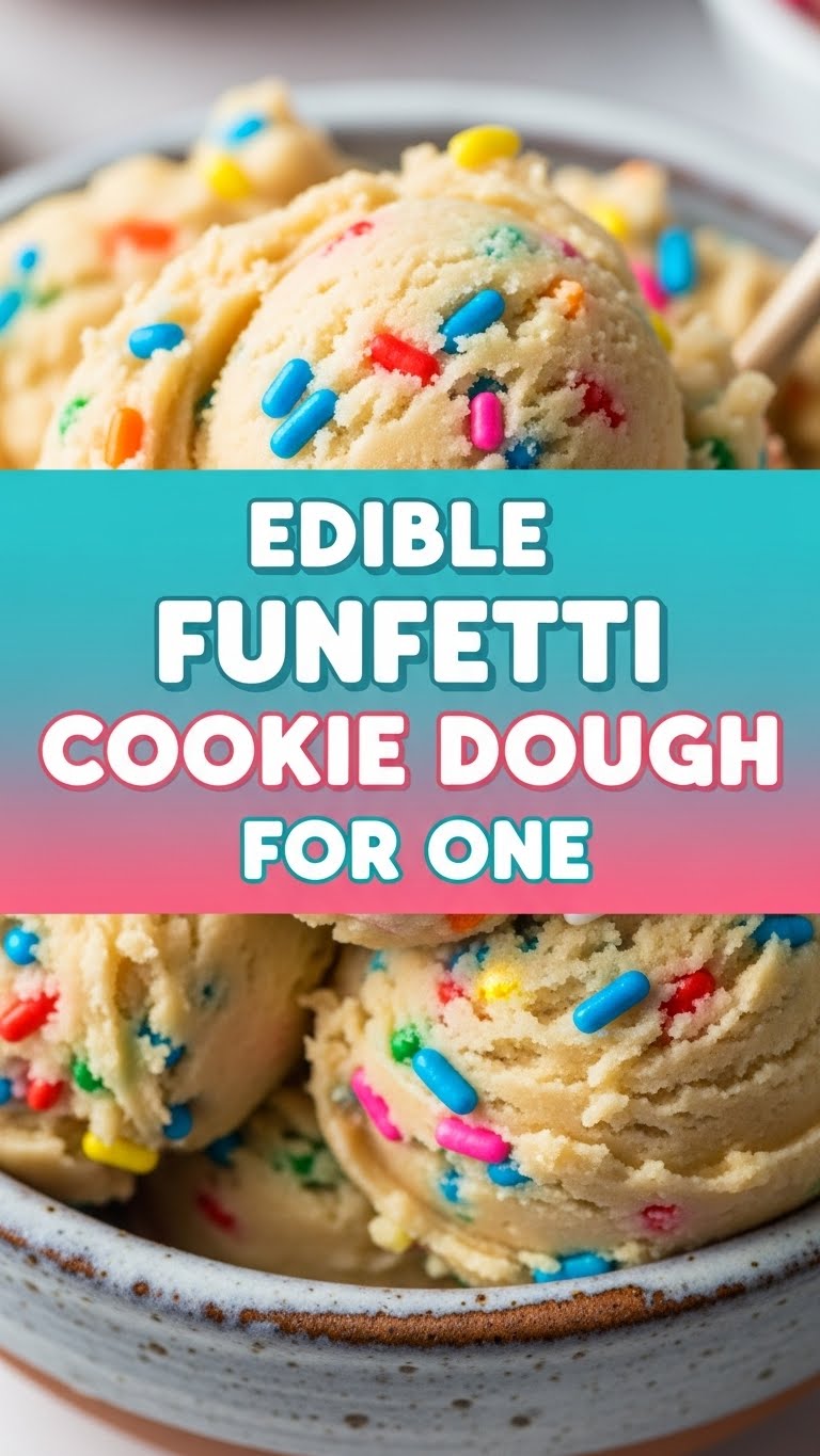 Edible Funfetti Cookie Dough For One