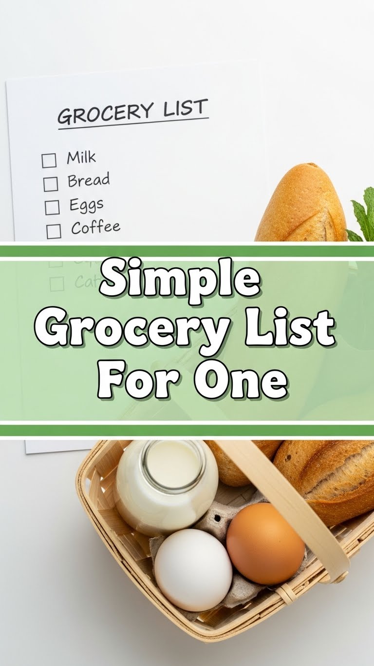 Simple Grocery List For One