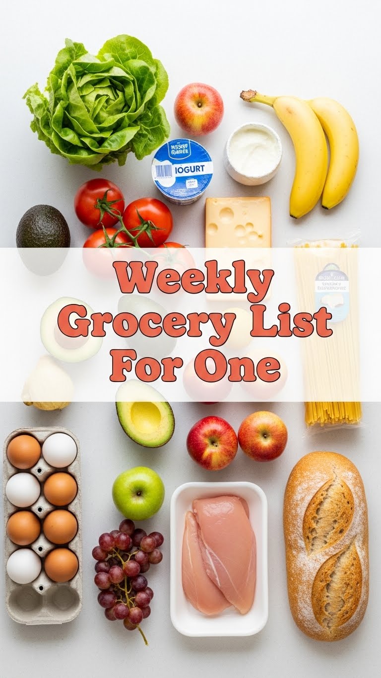Weekly Grocery List For One