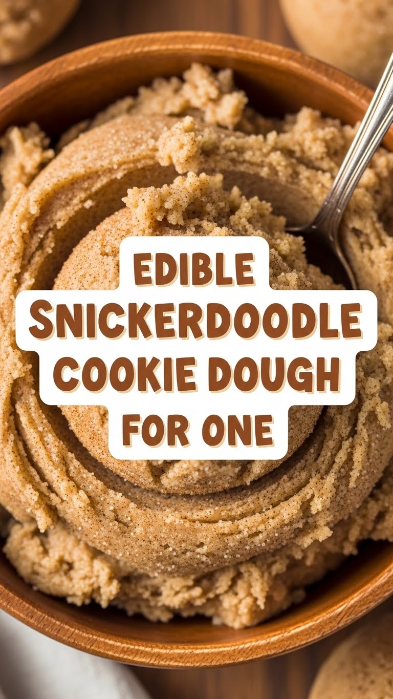 Edible Snickerdoodle Cookie Dough For One