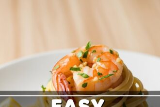 Easy Shrimp Scampi For One