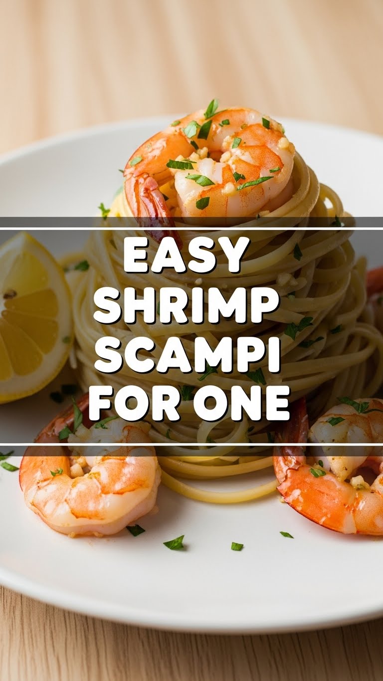 Easy Shrimp Scampi For One
