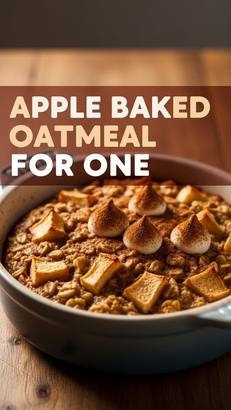 Apple Baked Oatmeal For One