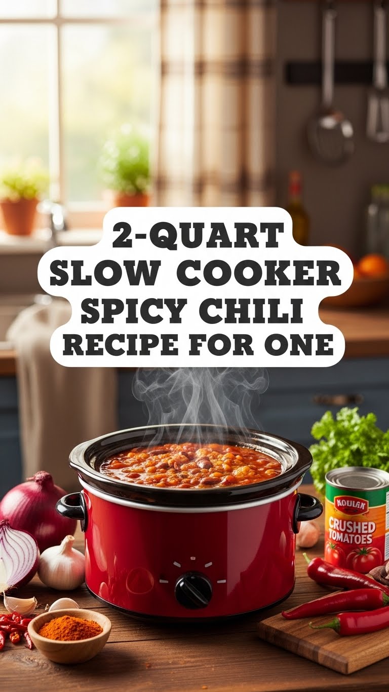 2-Quart Slow Cooker Spicy Chili Recipe For One