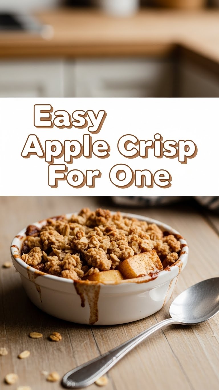 Easy Apple Crisp For One