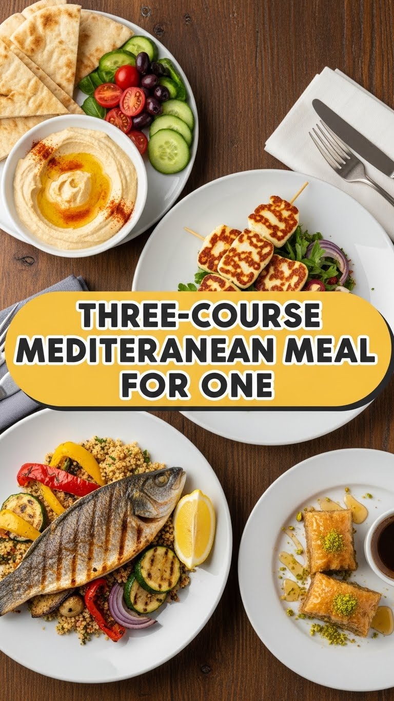 Three-Course Mediterranean Meal For One