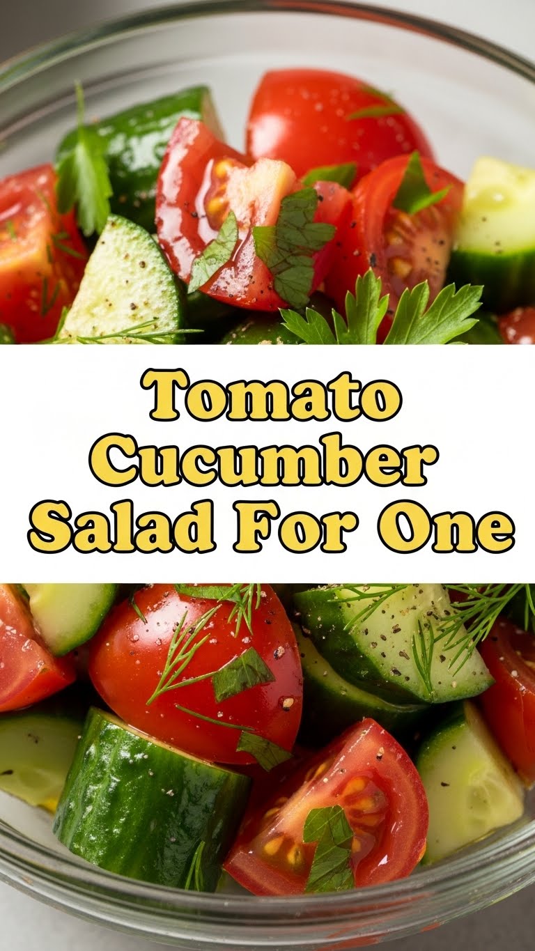 Tomato Cucumber Salad For One