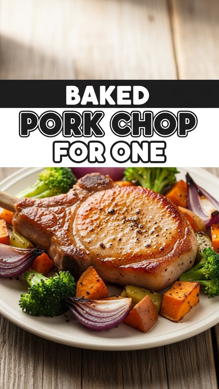 Baked Pork Chop For One