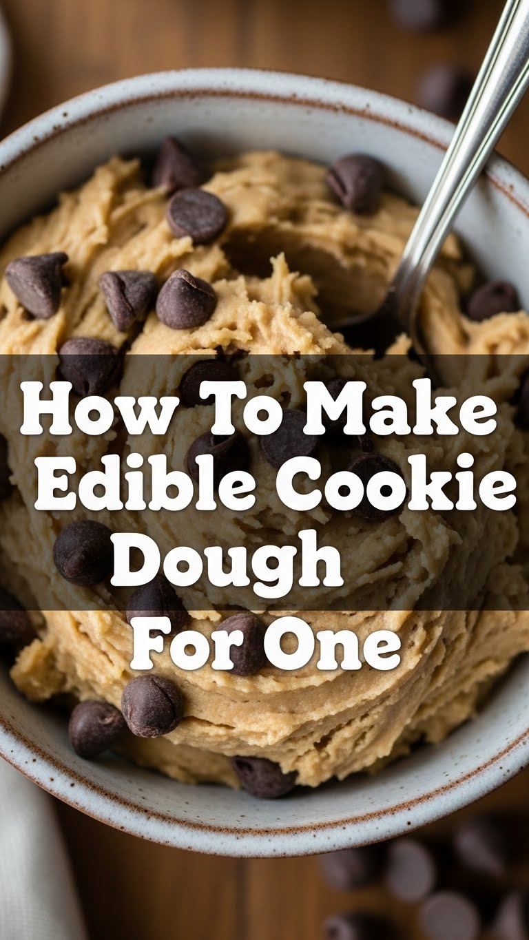 How To Make Edible Cookie Dough For One