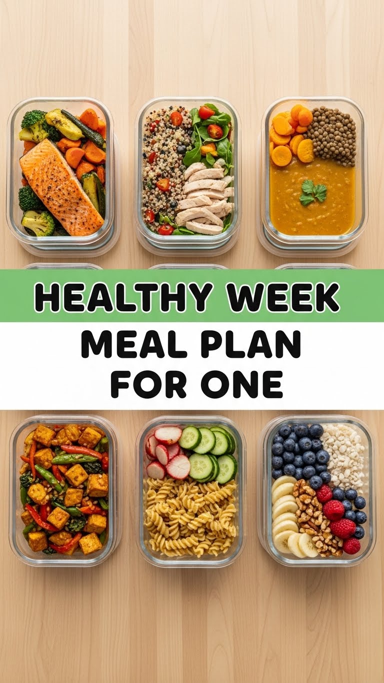 Healthy Week Meal Plan For One