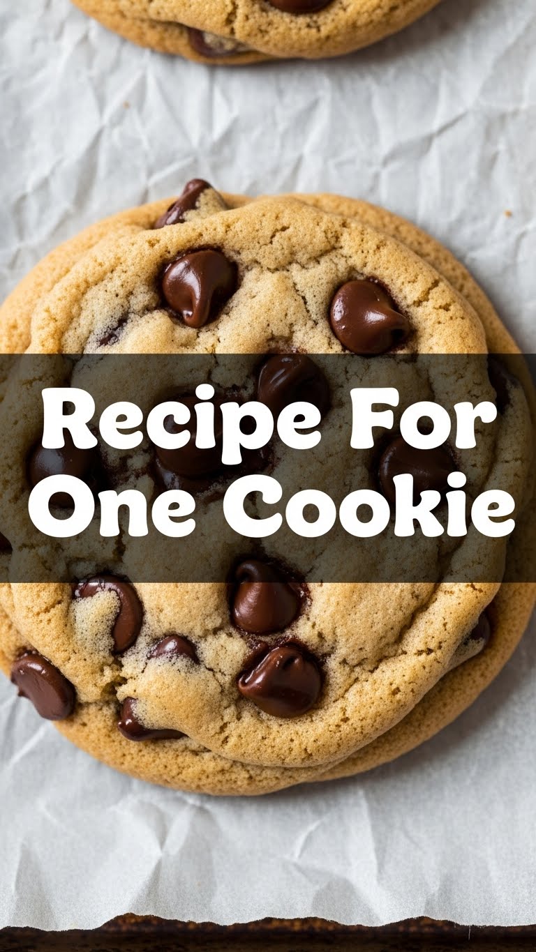 Recipe For One Cookie