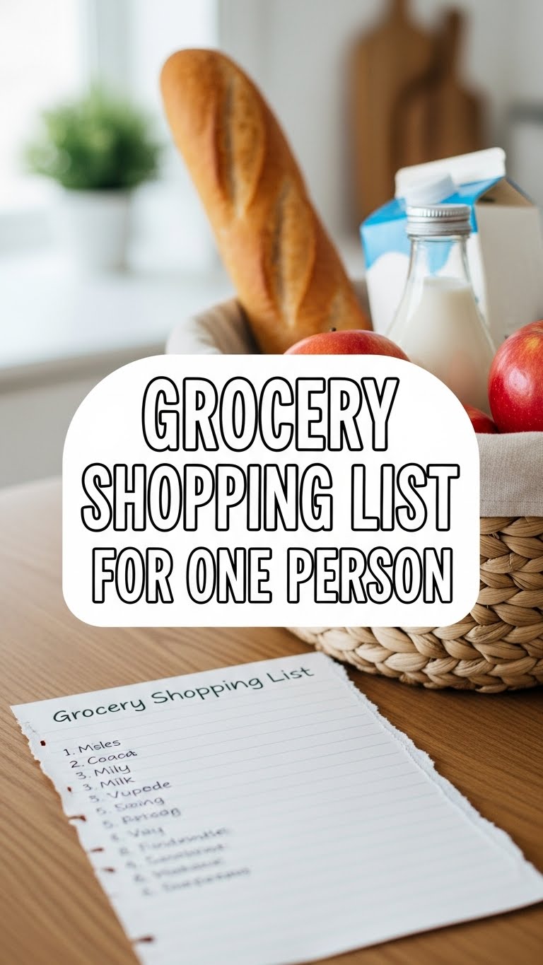 Grocery Shopping List For One Person