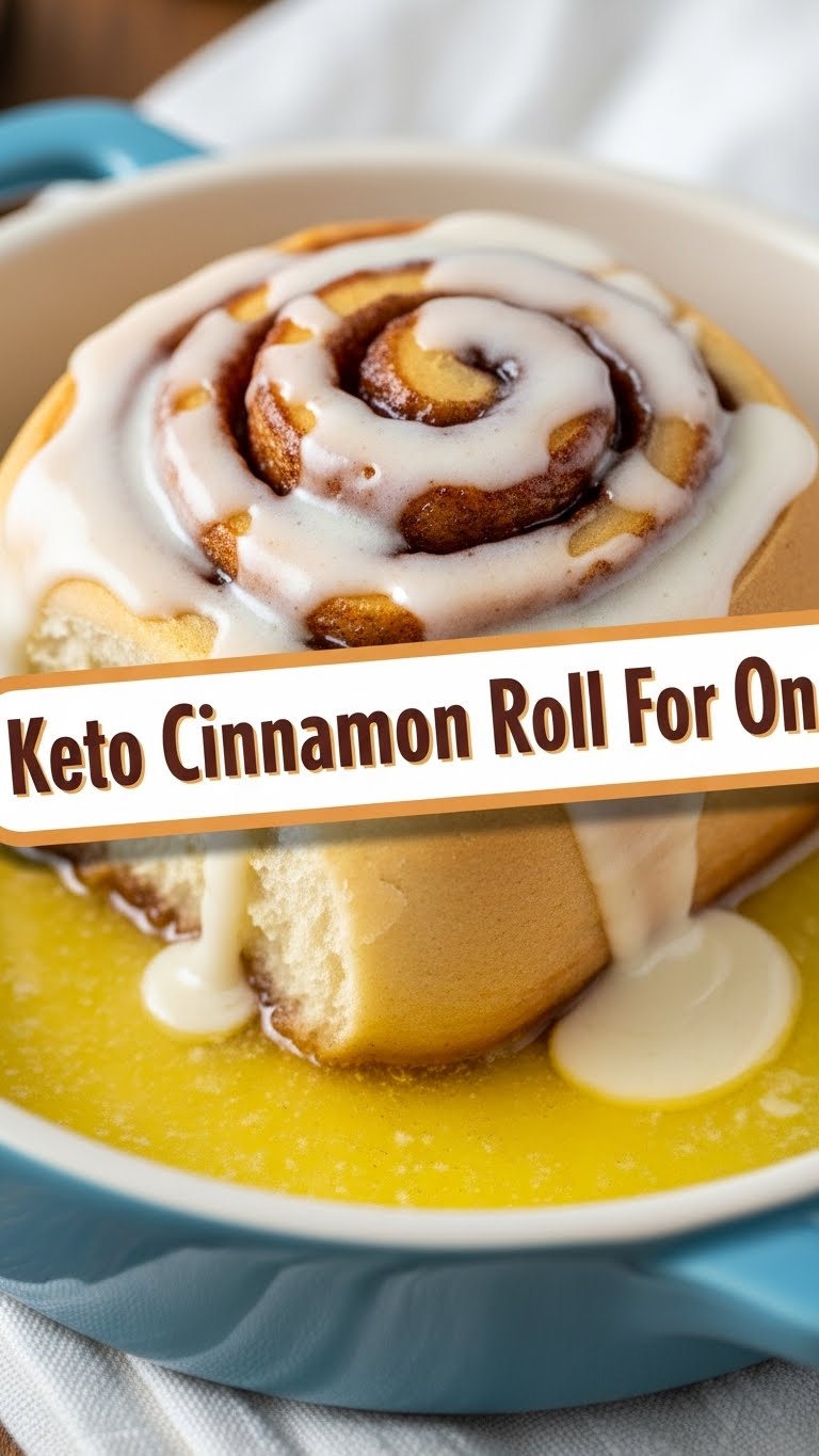 Keto Cinnamon Roll For One