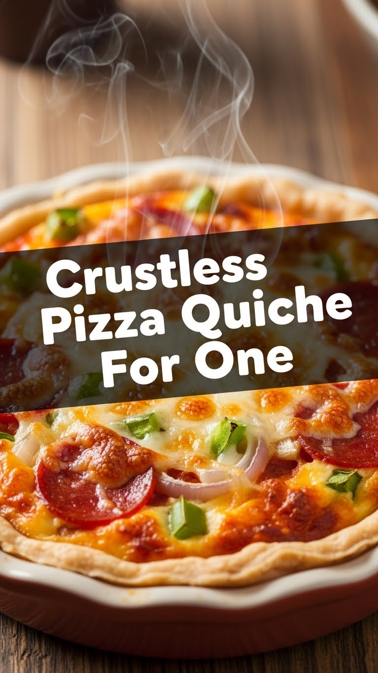 Crustless Pizza Quiche For One