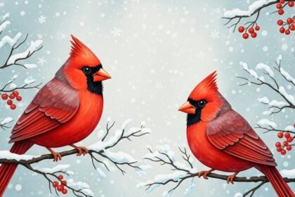 Winter Cardinal Tea-For-One Set