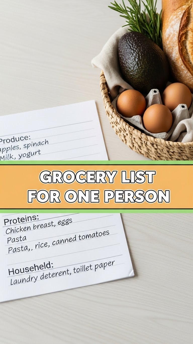 Grocery List For One Person