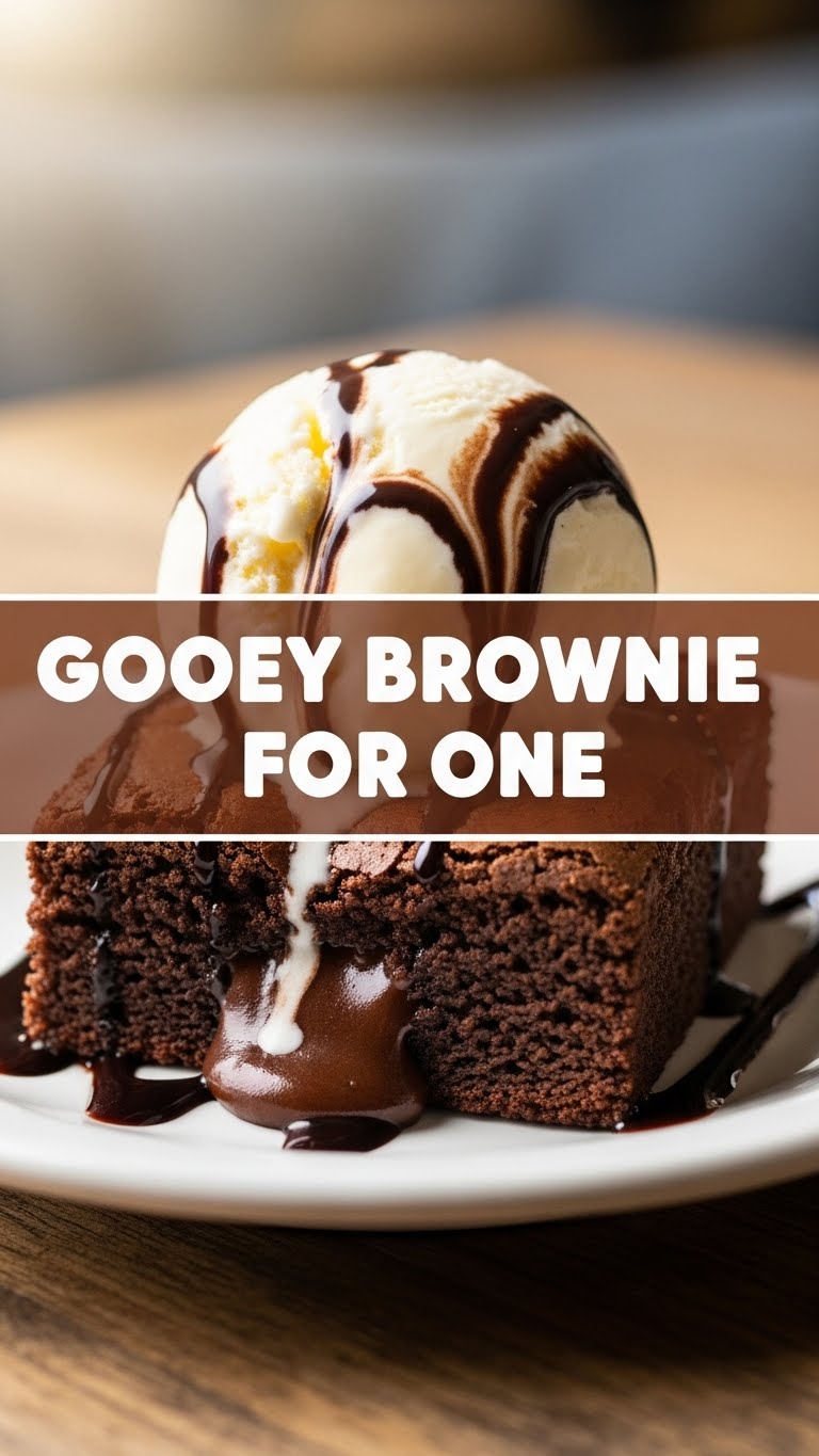 Gooey Brownie For One