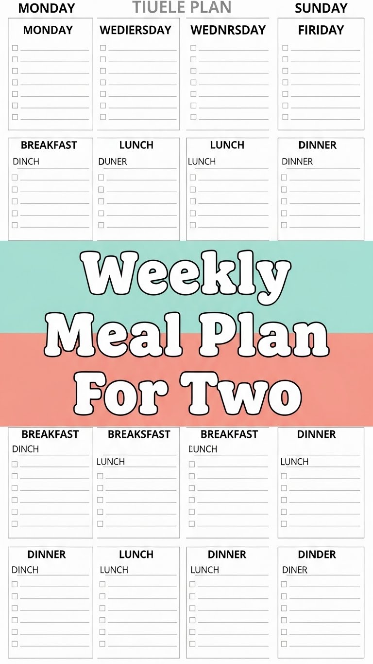 Weekly Meal Plan For Two