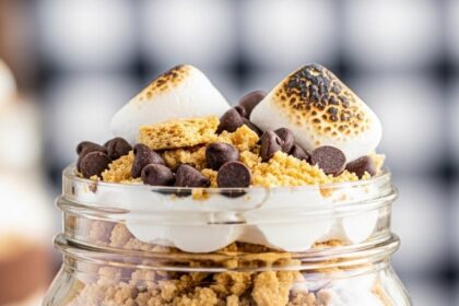S'mores Jar Cake For One