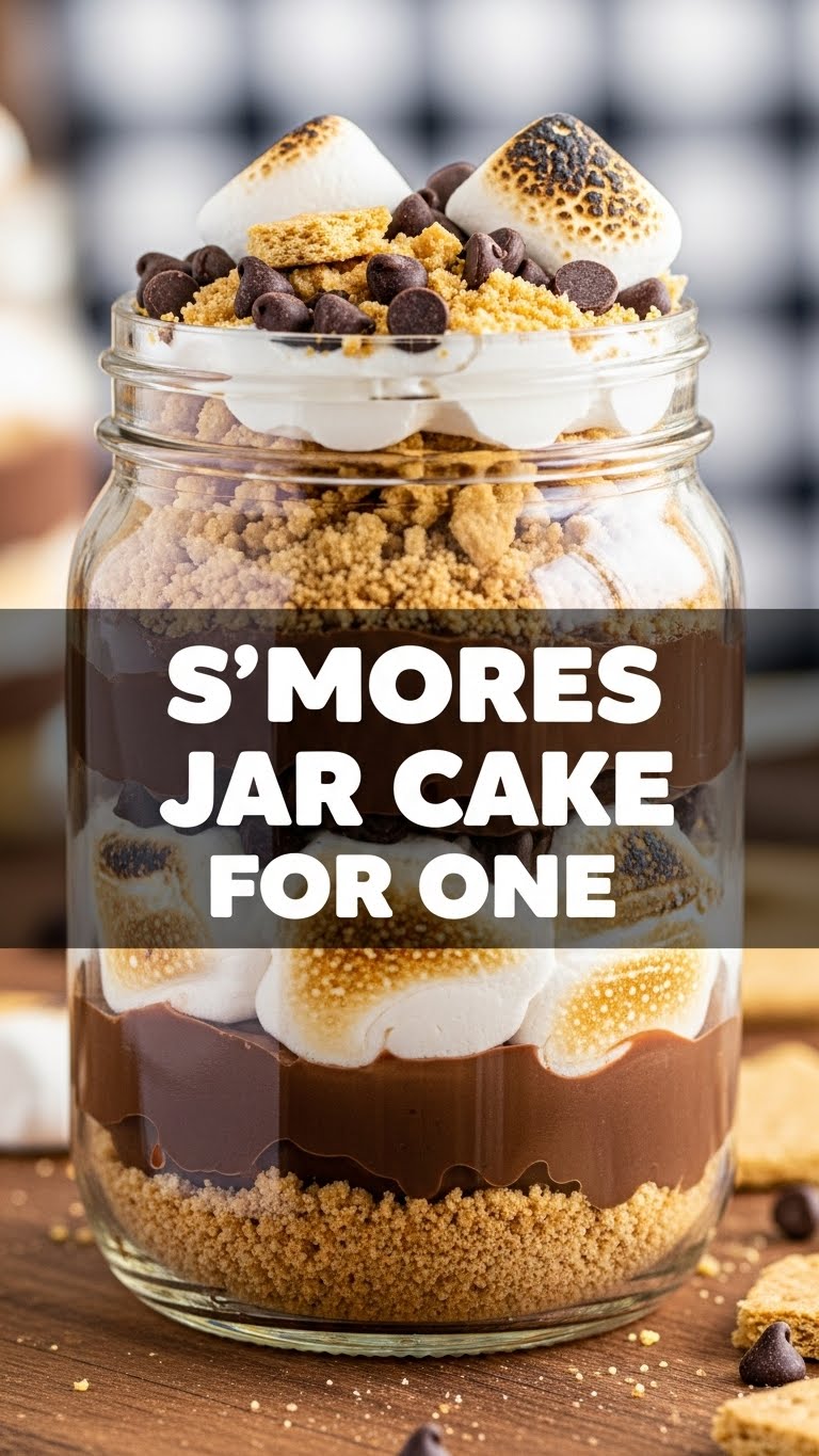 S'mores Jar Cake For One