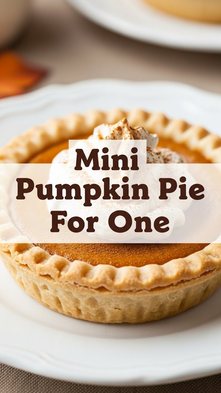 Mini Pumpkin Pie For One