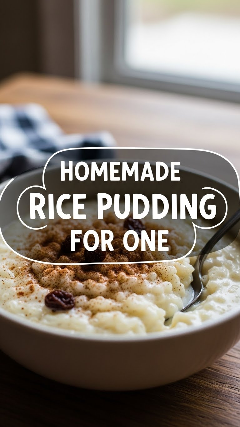 Homemade Rice Pudding For One