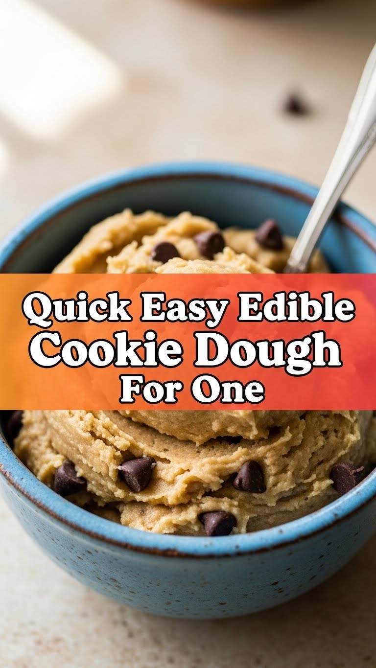 Quick Easy Edible Cookie Dough For One