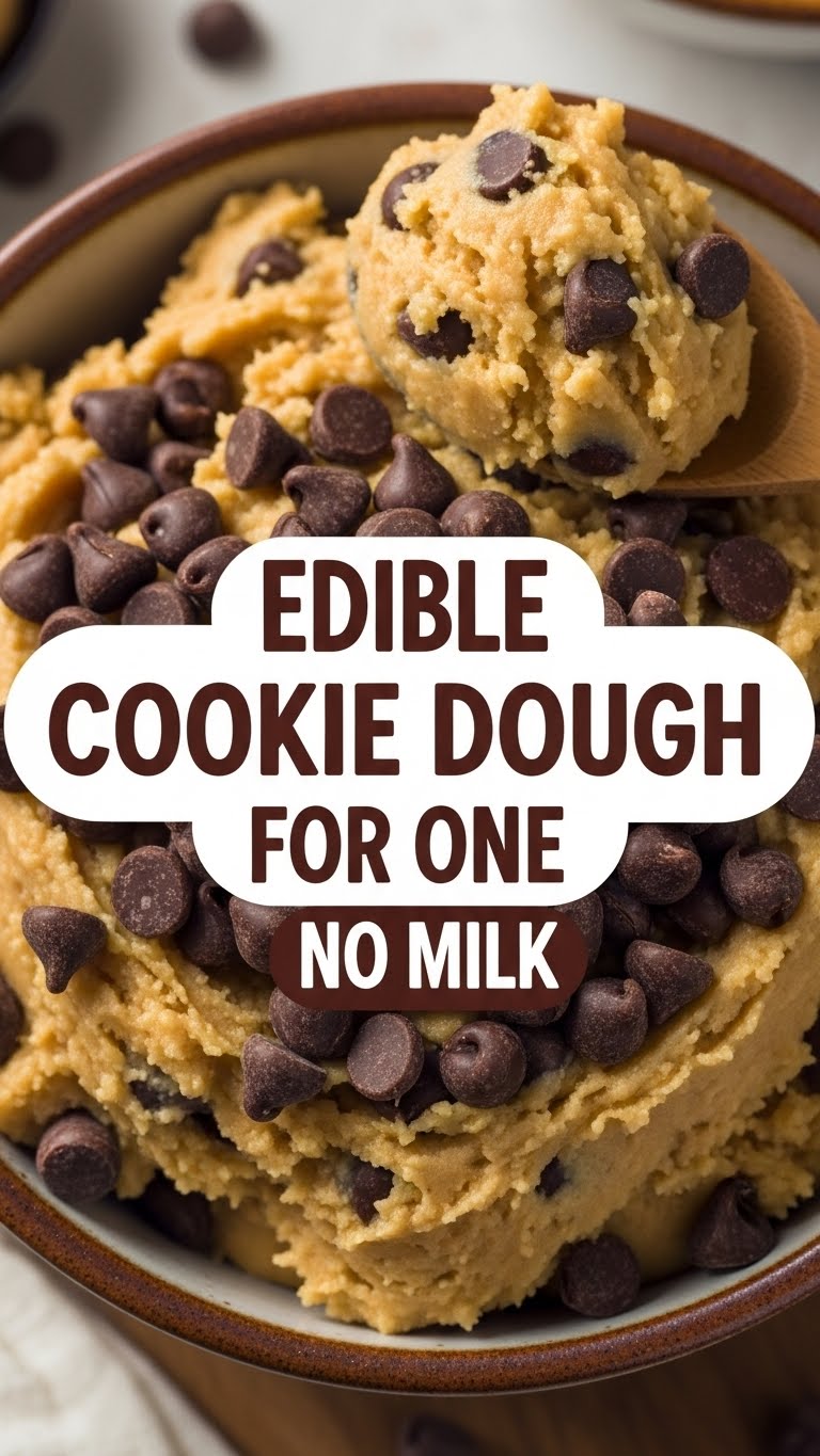 Edible Cookie Dough For One No Milk