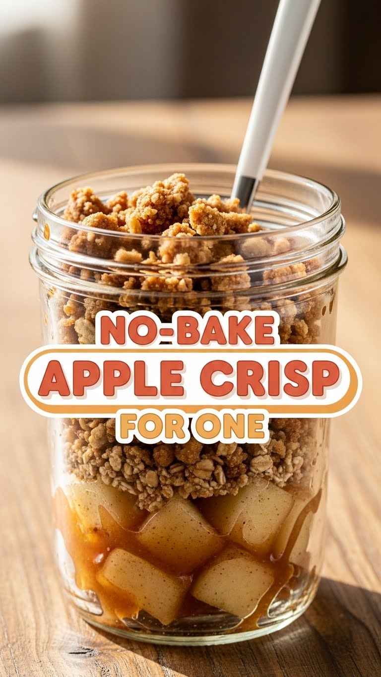 No-Bake Apple Crisp For One