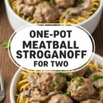 One-Pot Meatball Stroganoff For Two