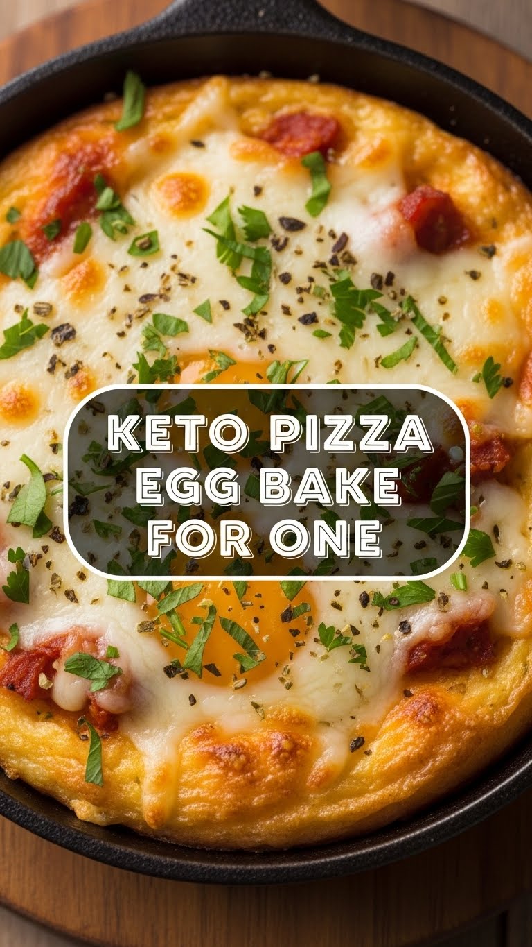 Keto Pizza Egg Bake For One