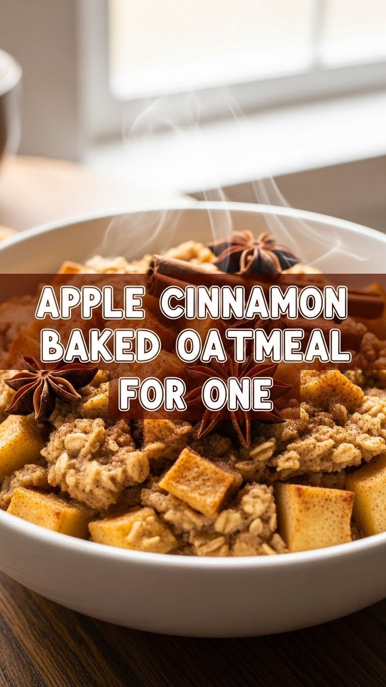 Apple Cinnamon Baked Oatmeal For One