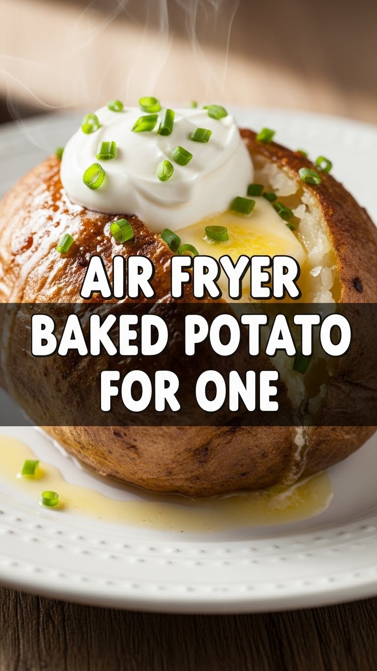 Air Fryer Baked Potato For One